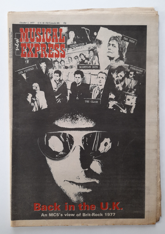 NME Magazine 1 October 1977 Rob Tyner of MC5