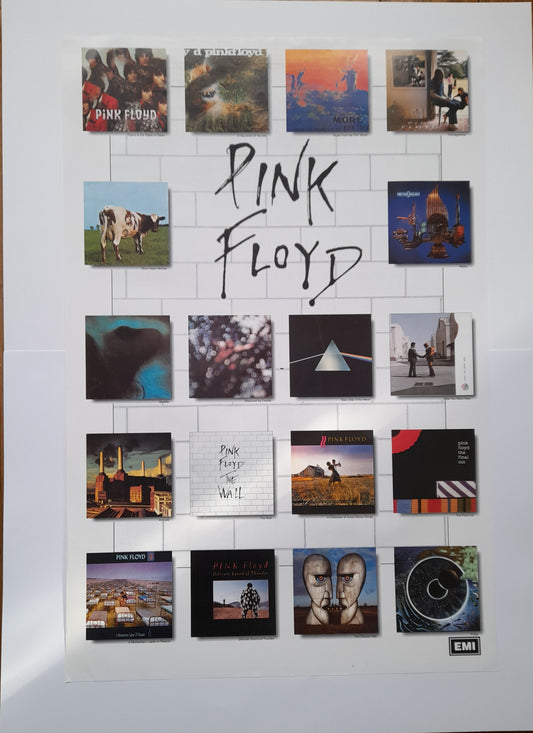 Pink Floyd EMI Album Poster, The Wall, The Division Bell, Dark Side of the Moon
