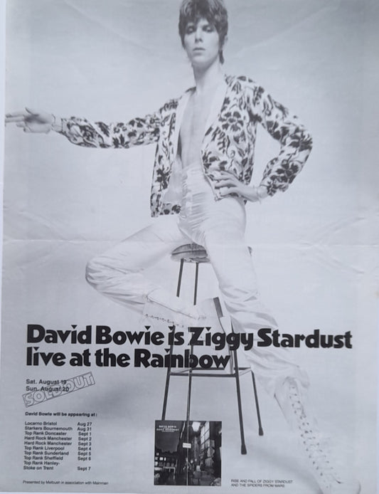 David Bowie is Ziggy Stardust Live at the Rainbow /7th National Jazz Blues Festival Double Sided Poster