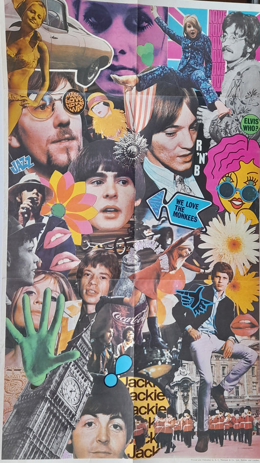 Various Artists Collage Poster - The Beatles, The Monkees, The Rolling Stones