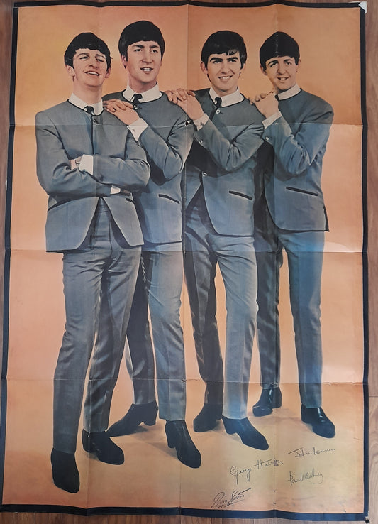 The Beatles Large Vintage 1960s Poster
