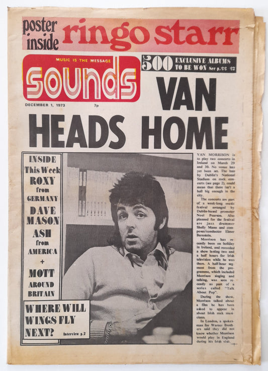 Sounds Magazine issue 1 December 1973 -Paul McCcartney & Wings