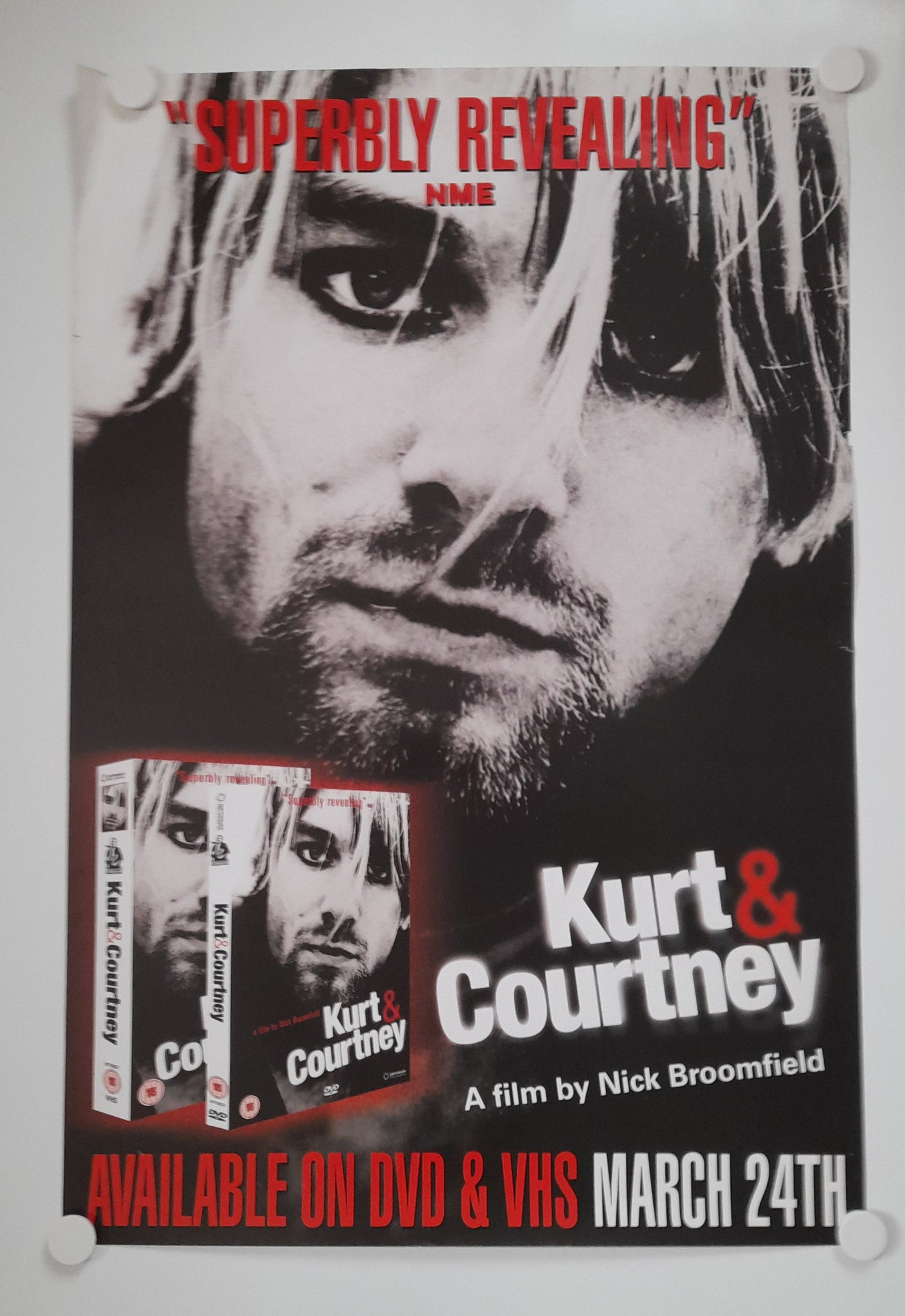 Kurt & Courtney Promo Poster for Kurt Cobain Documentary VHS/DVD