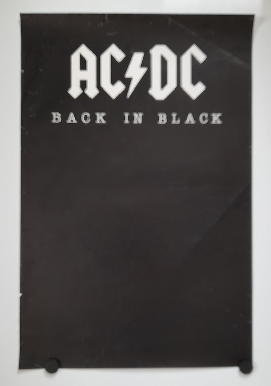 AC/DC Back In Black Promo Poster 1980