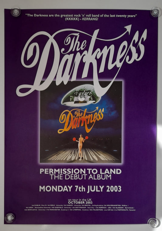 The Darkness - Permission To Land Debut Album Promo Poster