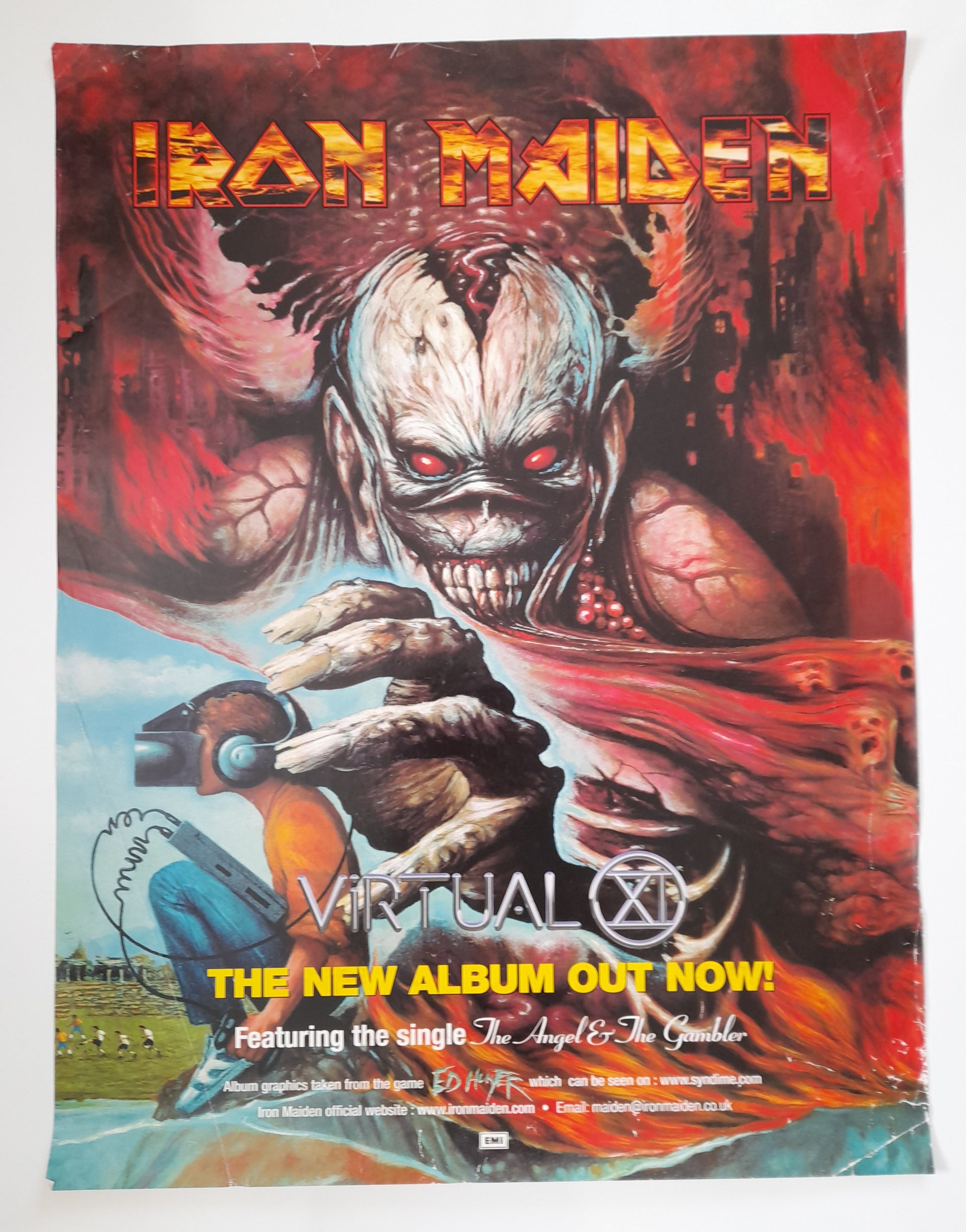 Iron Maiden -  Virtual XI Promo Poster 1998