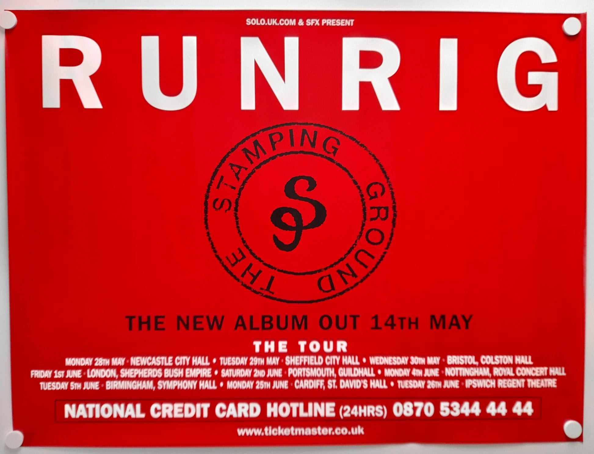 Runrig - The Stamping Ground Album/Tour Promo Poster