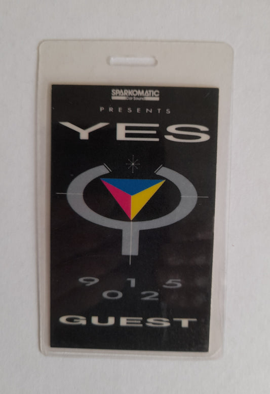 YES - 90125 Tour 1984 Backstage Pass