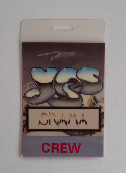 YES - Drama Tour 1980 Backstage Pass