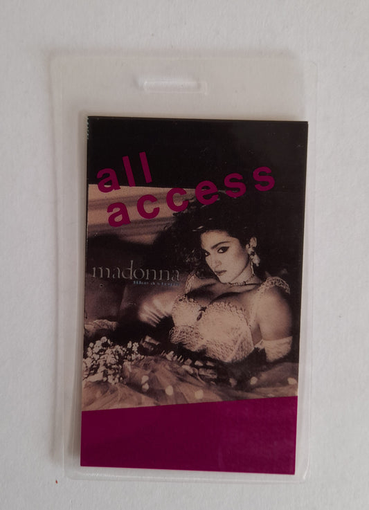 Madonna - The Virgin Tour 1985 Backstage Pass