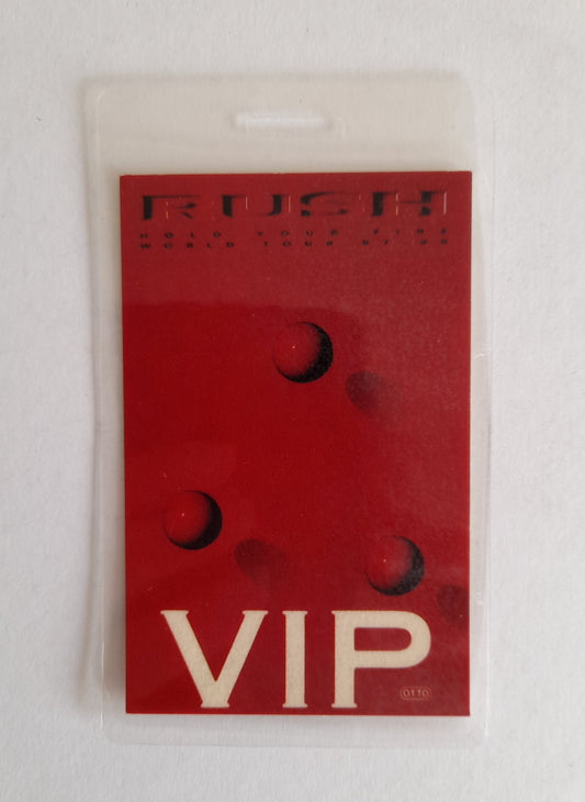 Rush - Hold Your Fire Tour 1987-88 Backstage Pass