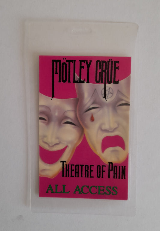 Motley Crue - Rare Theatre of Pain World Tour 1985 Backstage Pass
