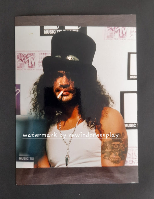 Guitarist Slash from the band Guns n Roses 5" x 7" Original Promo/Agency Photo
