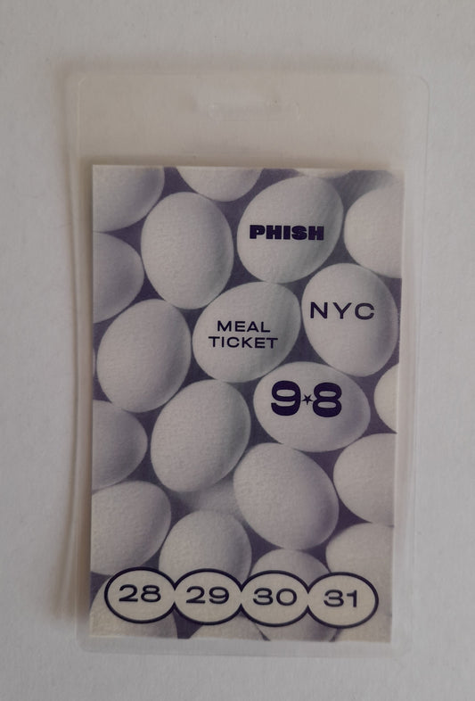 Phish - New York Concert 1998 at Madison Square Garden - Meal Ticket Pass