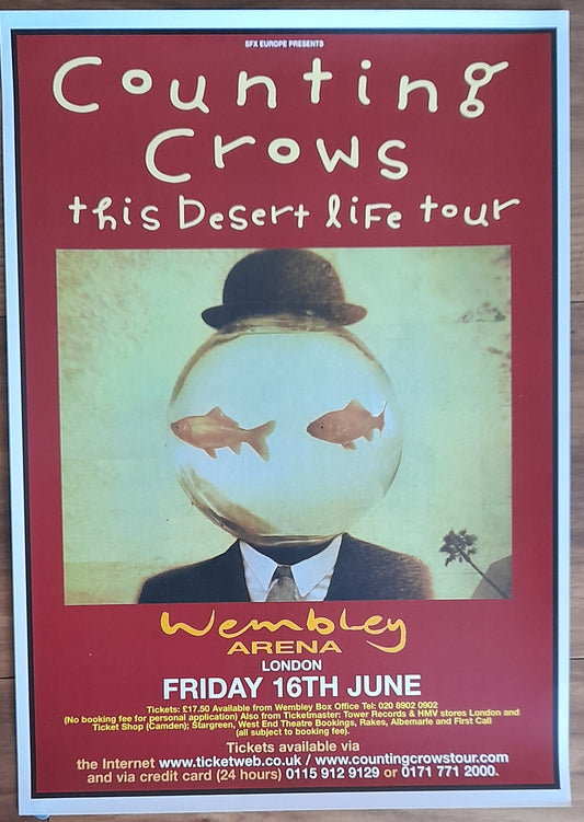 Counting Crows - This Desert Life Tour Poster - Wembley Arena June 2000