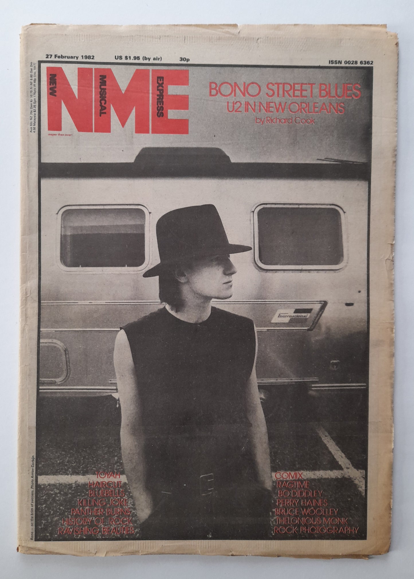 NME Magazine 27 February 1982 U2 Bono, Toyah, Killing Joke
