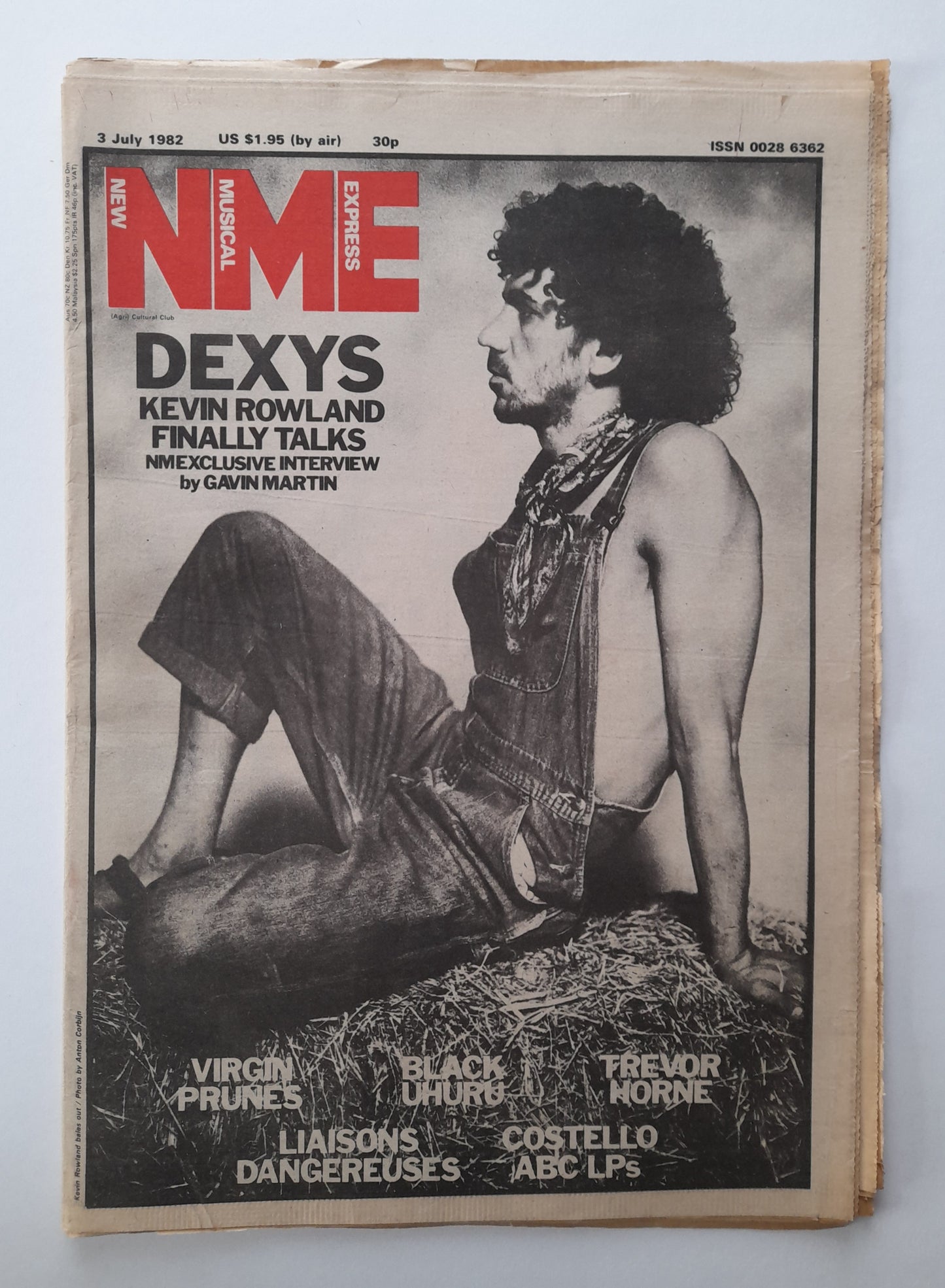 NME Magazine 3 July 1982 Dexys Kevin Rowland, Virgin Prunes, Black Uhuru