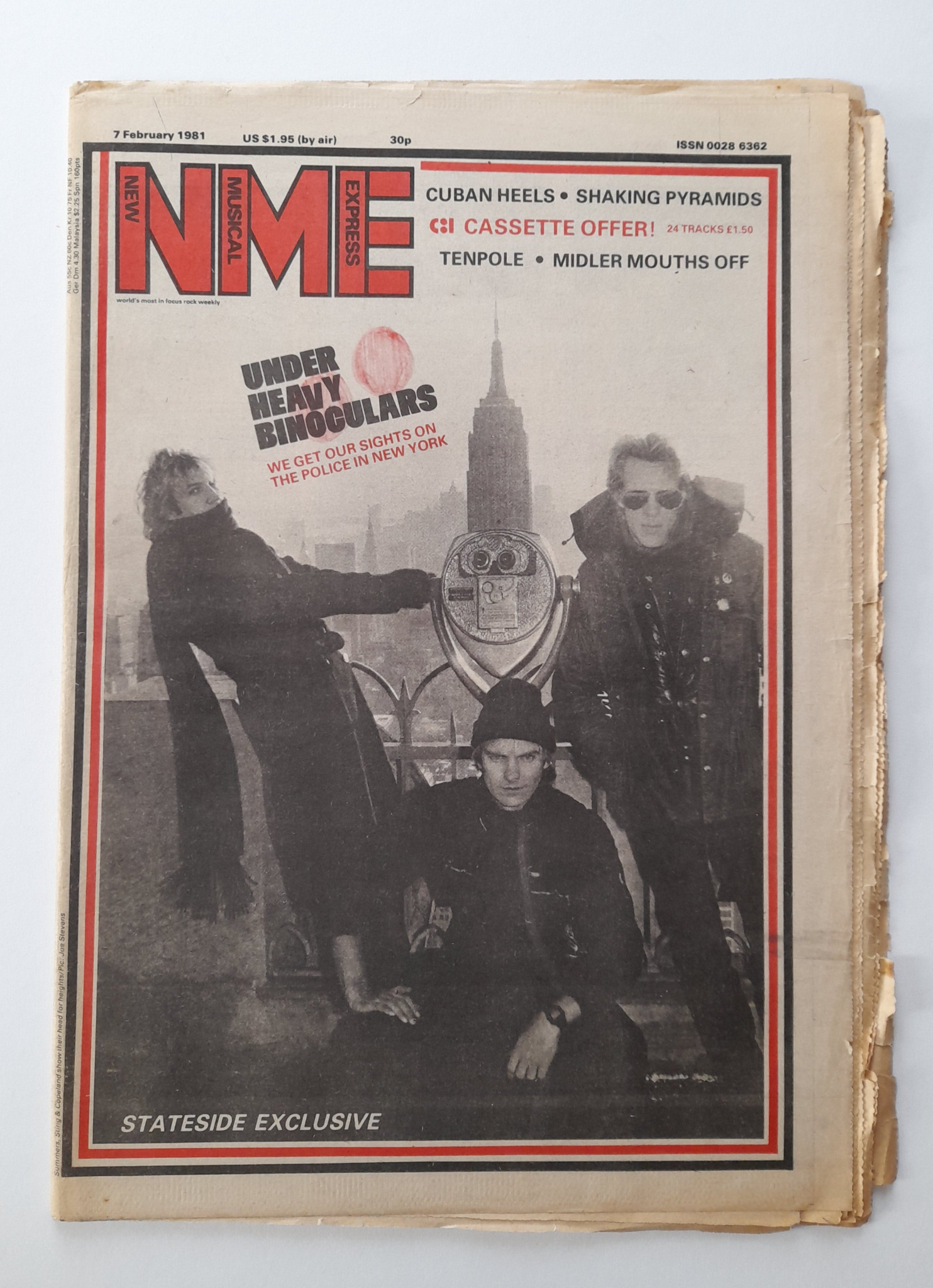 NME Magazine 7 February 1981 The Police, The Cuban Heels