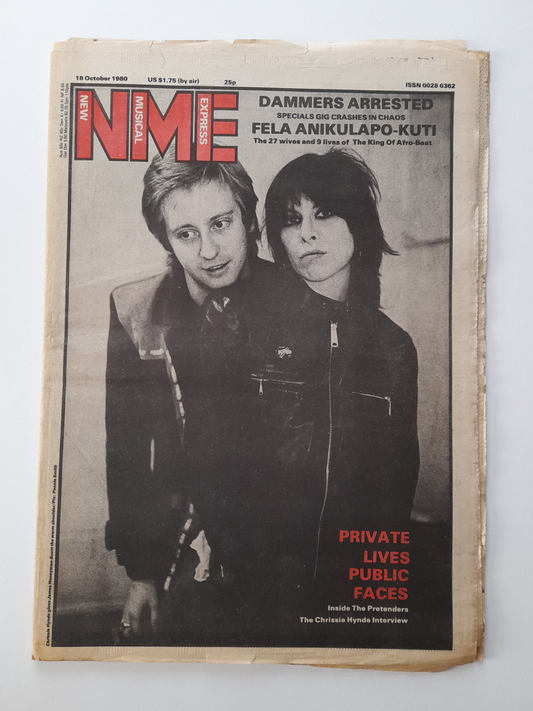 NME Magazine 18 October 1980 The Pretenders