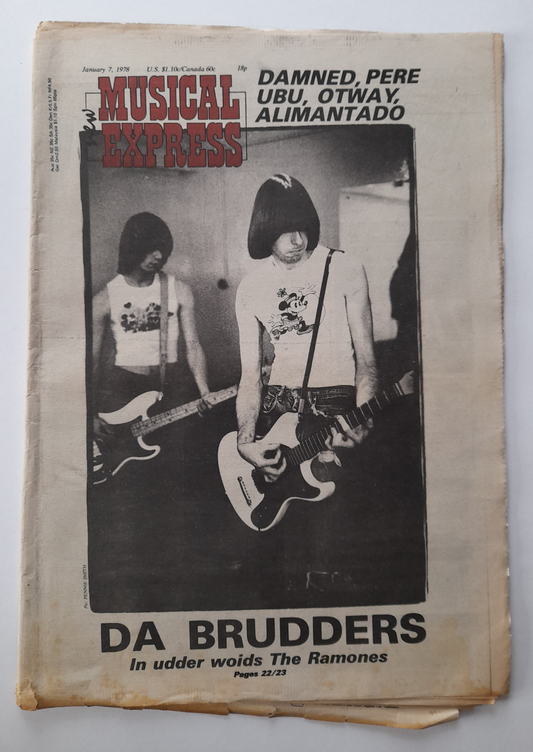 NME Magazine 7 January 1978 The Ramones