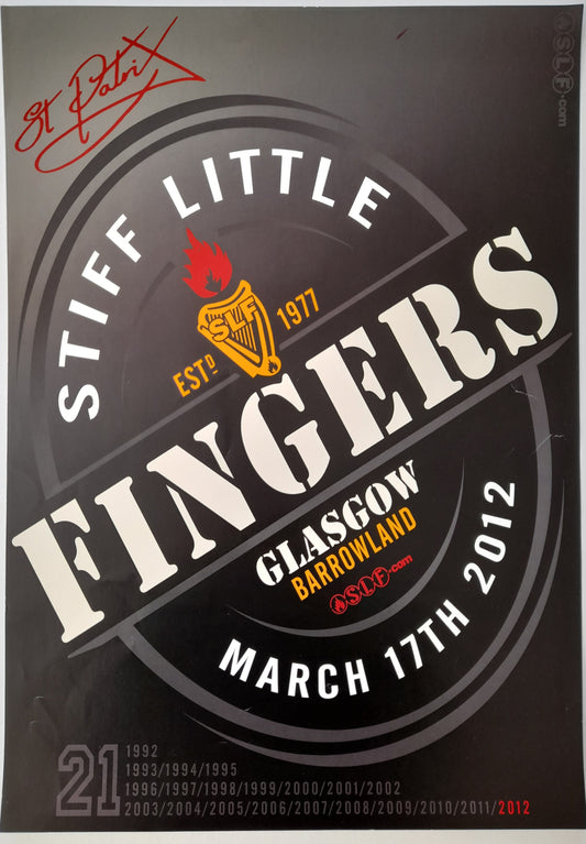 Stiff Little Fingers - Glasgow Barrowland 2012 Gig Poster