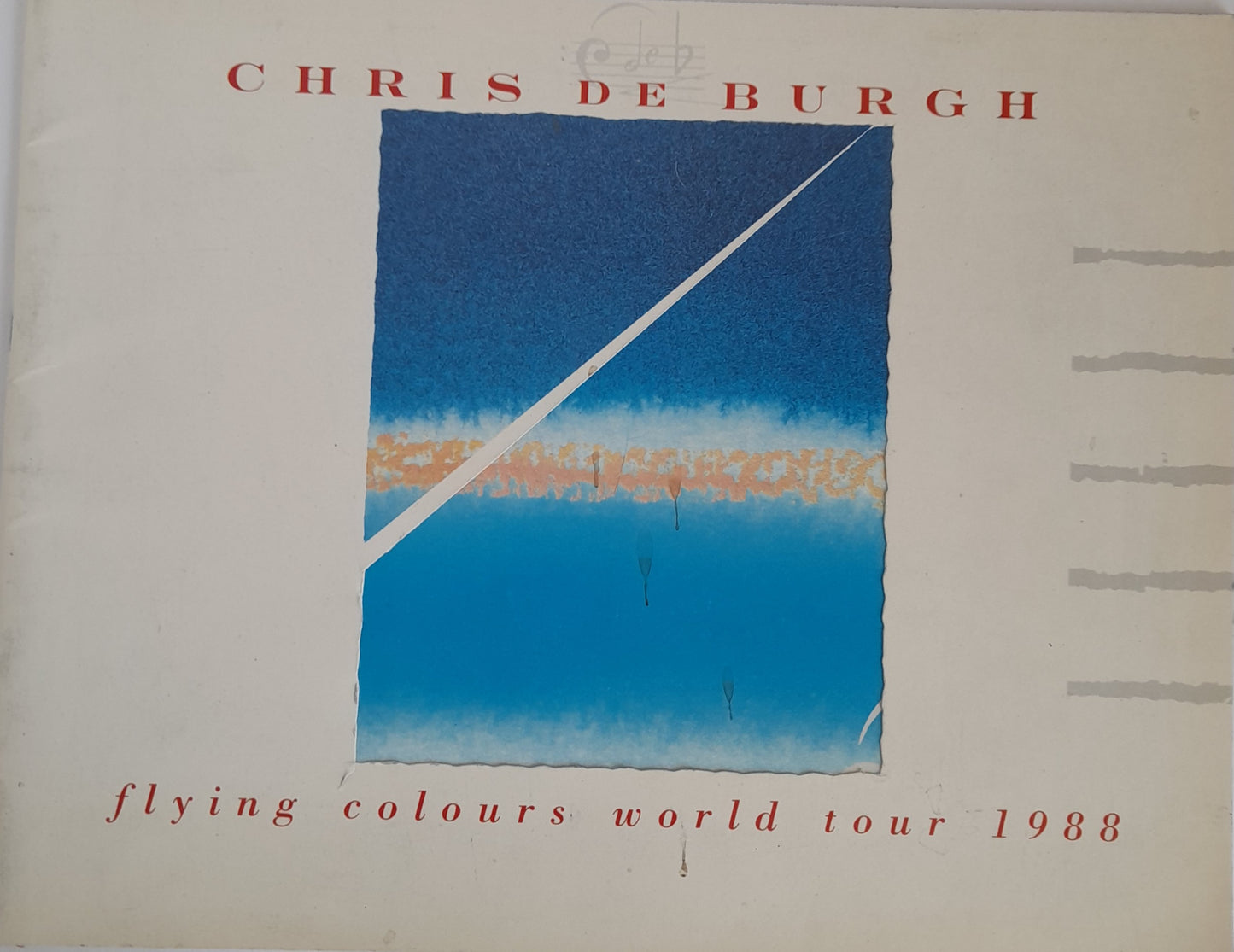 Chris De Burgh - Flying Colours World Tour Programme 1988