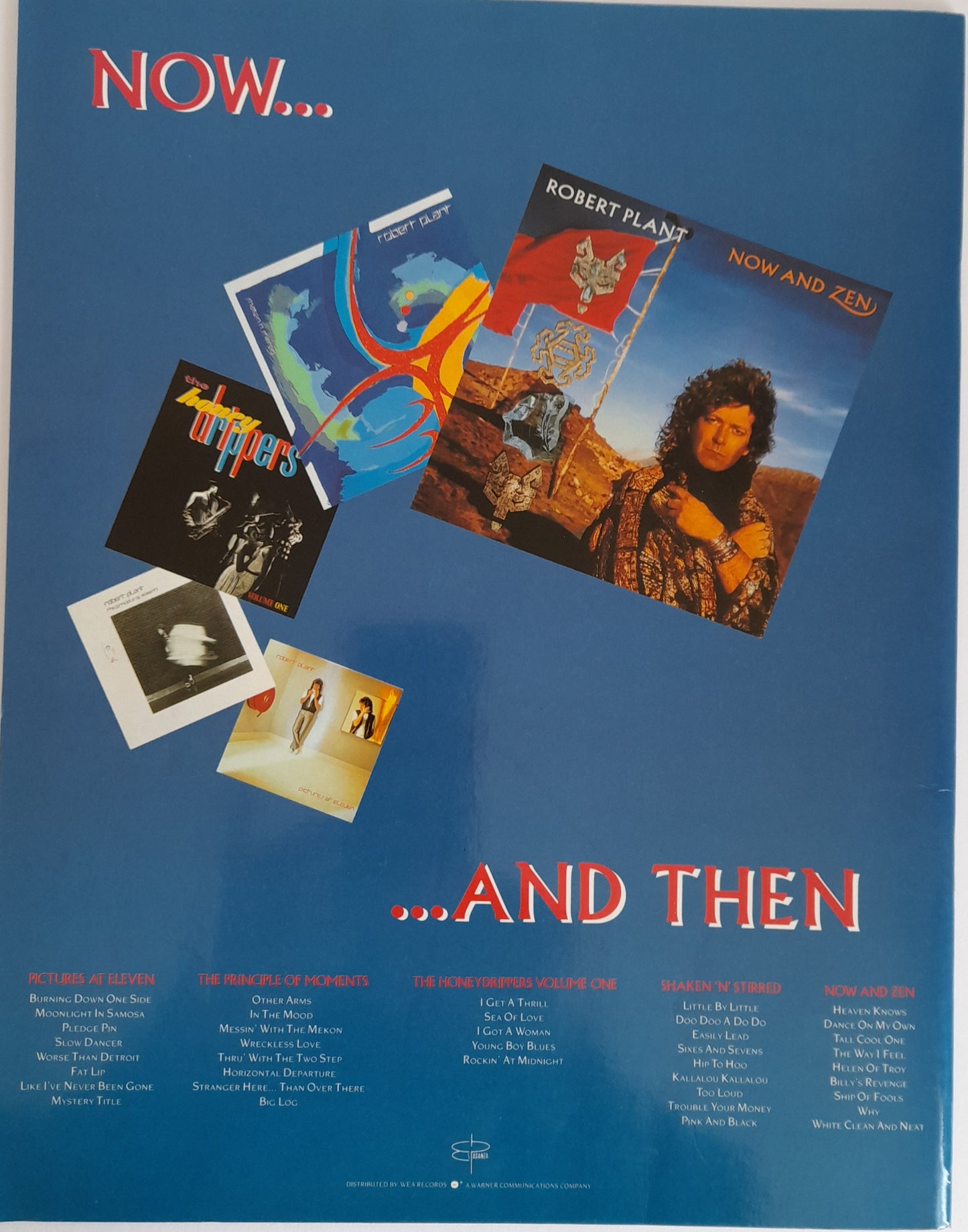 Robert Plant Non Stop Go Tour Programme 1988