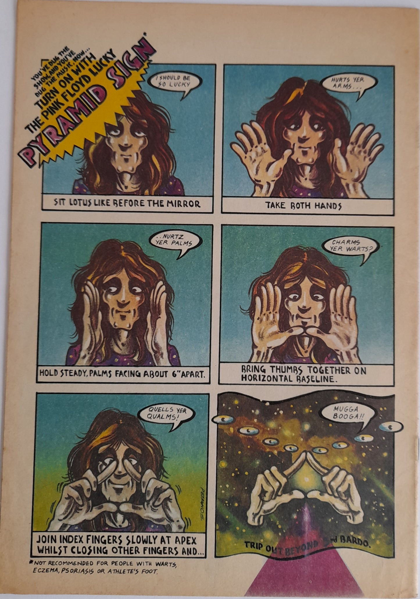 The Pink Floyd Super All-Action Official Music Comic/Programme 1974 Plus Flyer and Ticket Stub