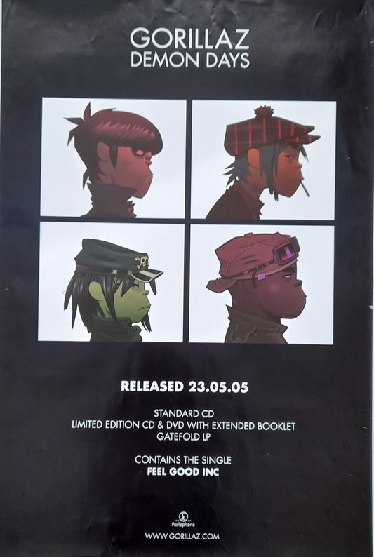 Gorillaz Demon Days Promotional Poster