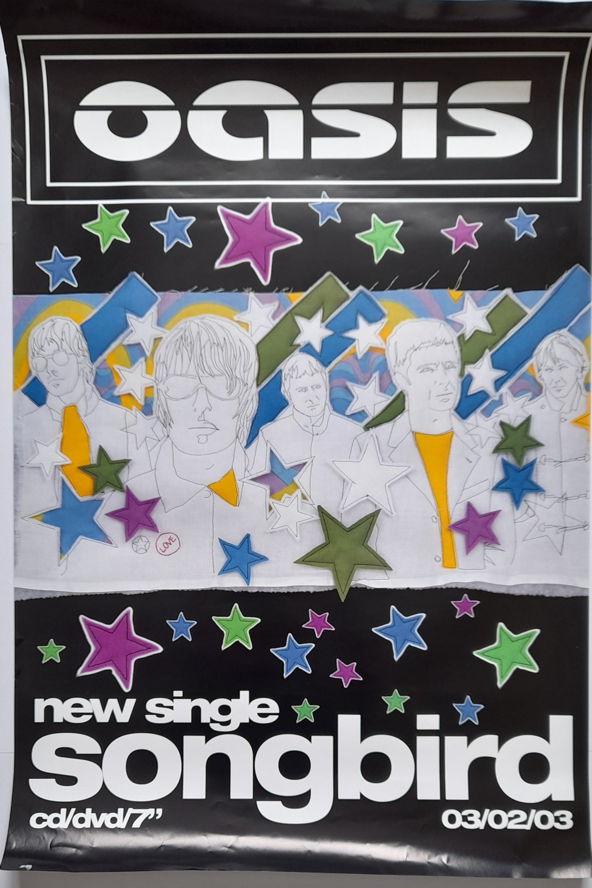Oasis Songbird single Promotional Poster - RewindPressPlay