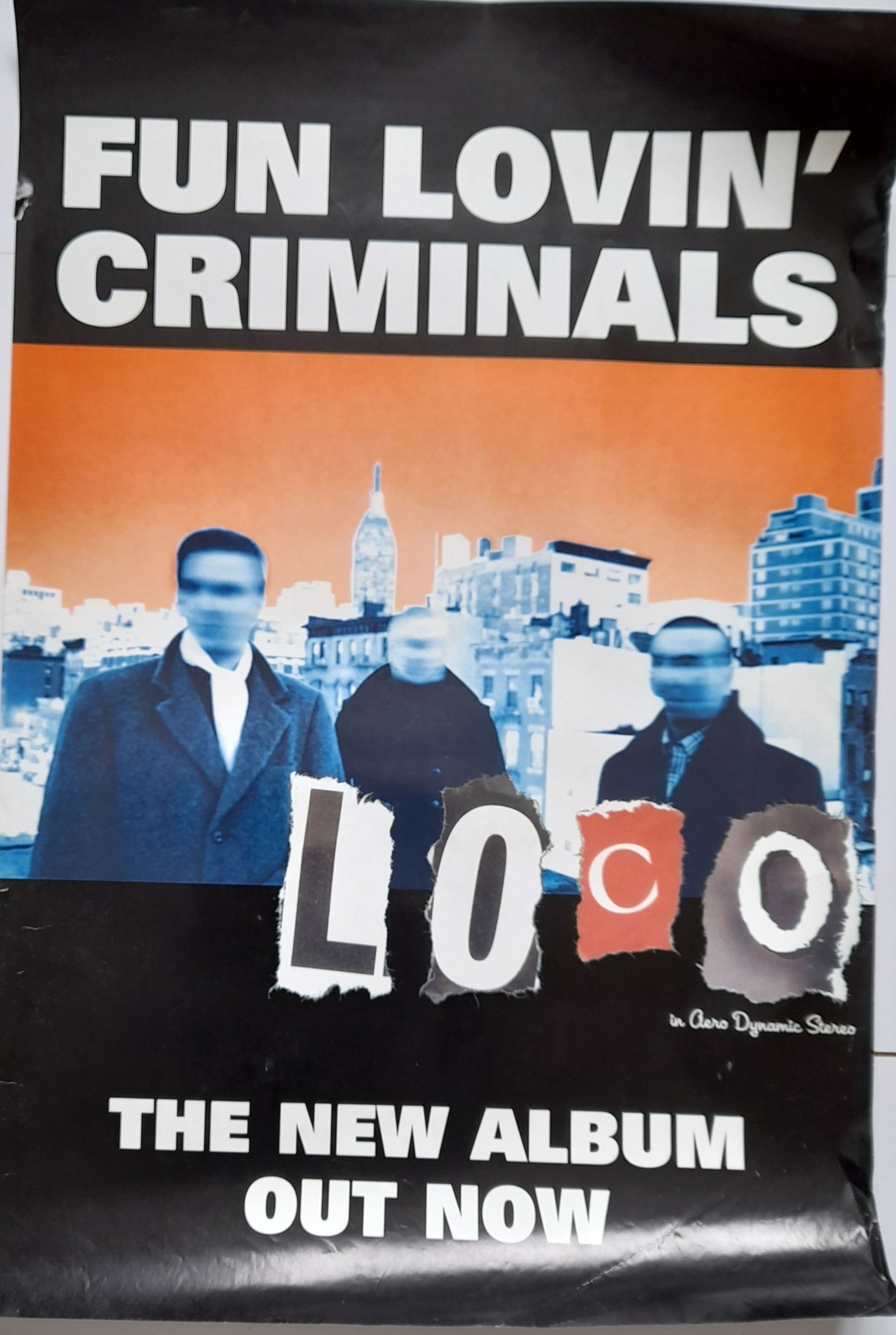 Fun Lovin Criminals Loco Album Promotional Poster - RewindPressPlay