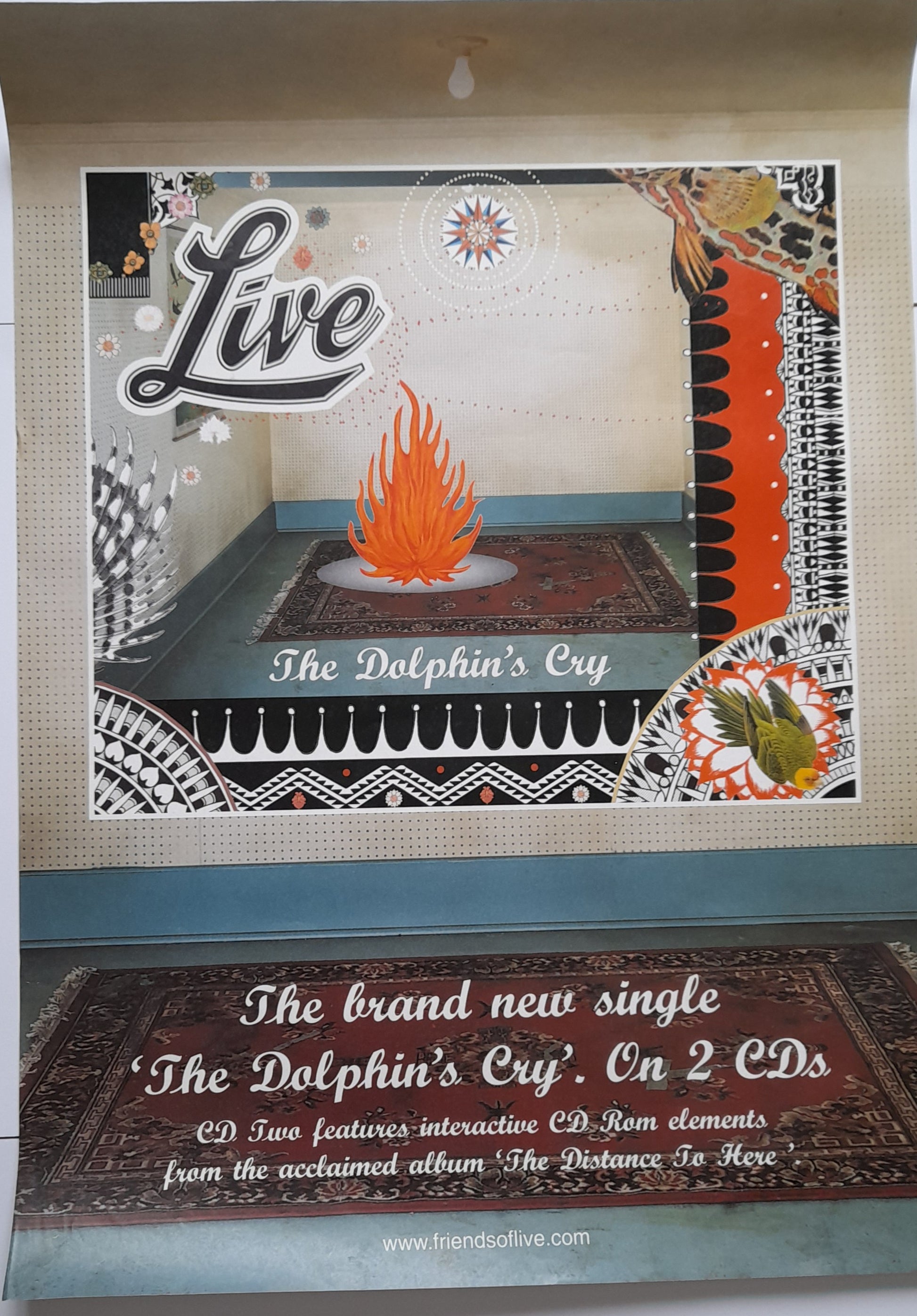 Live - The Dolphin's Cry Single UK Promotional Poster