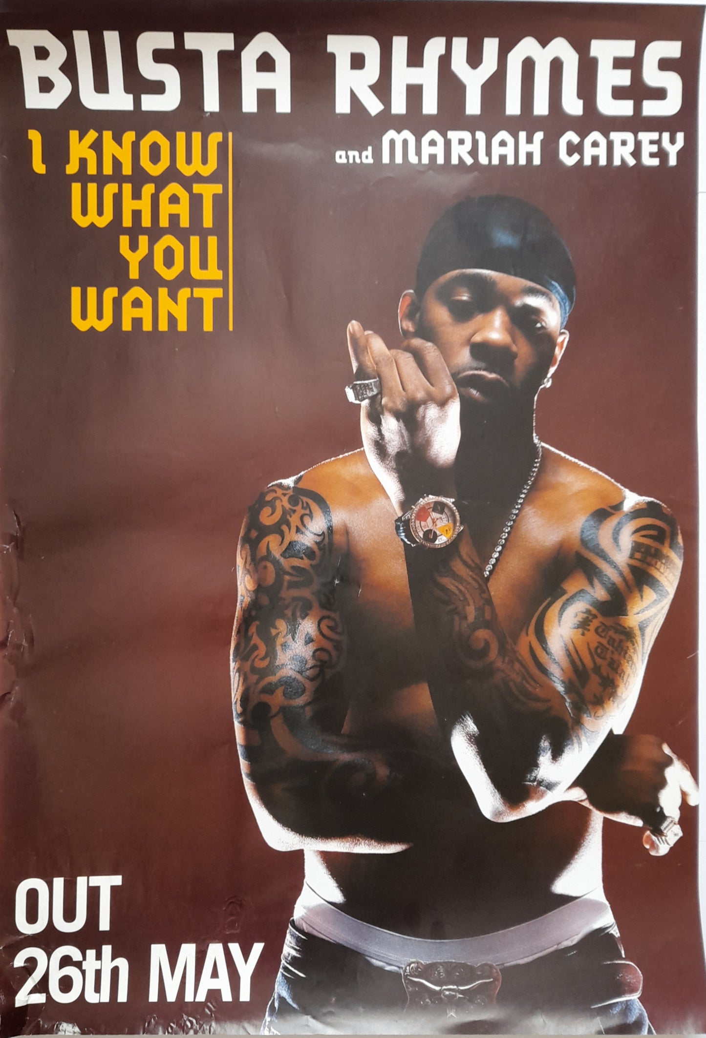 Busta Rhymes & Mariah Carey I know what you want UK Promotional Poster