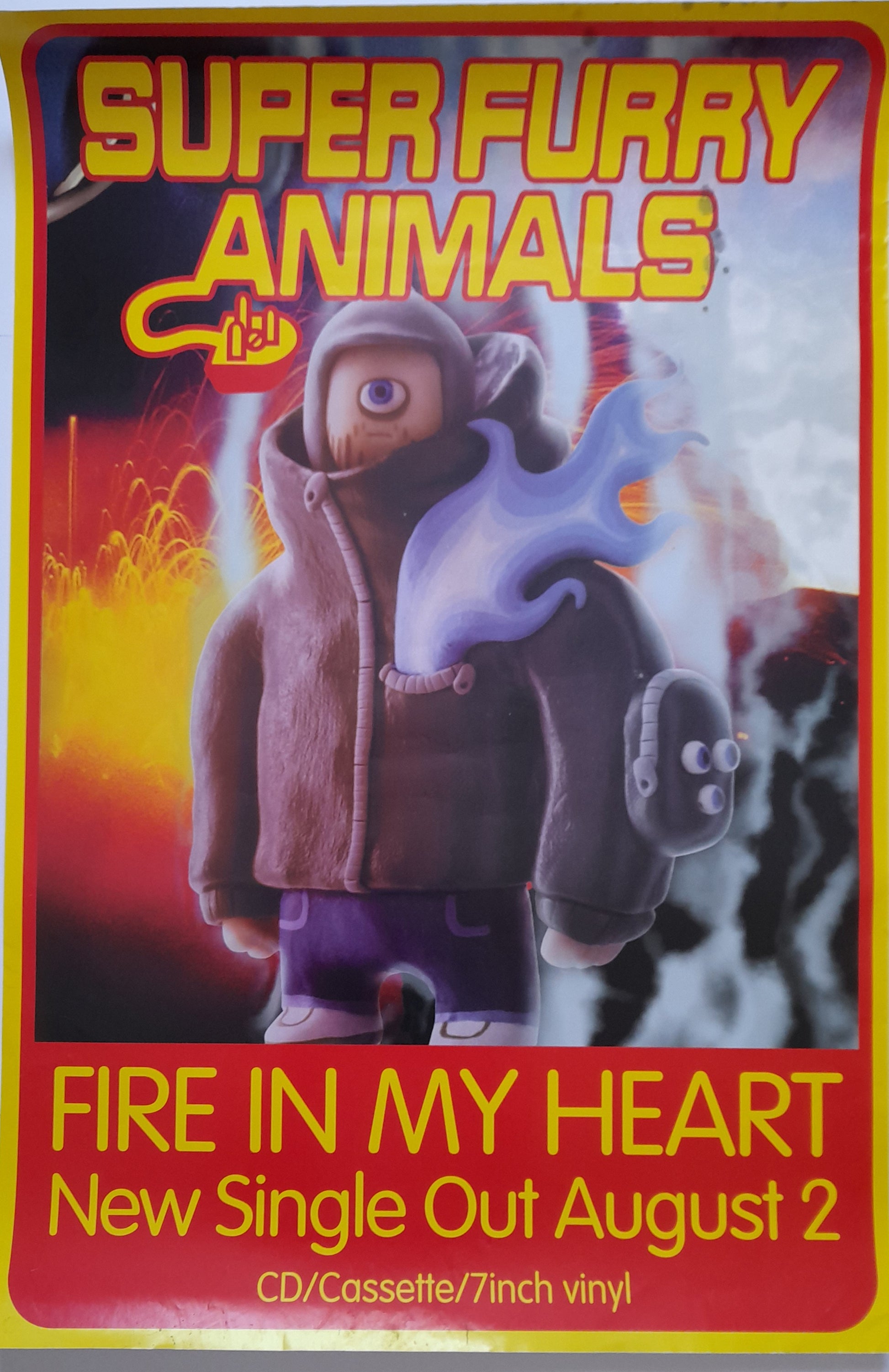 Super Furry Animals Fire in my Heart single UK Promotional Poster