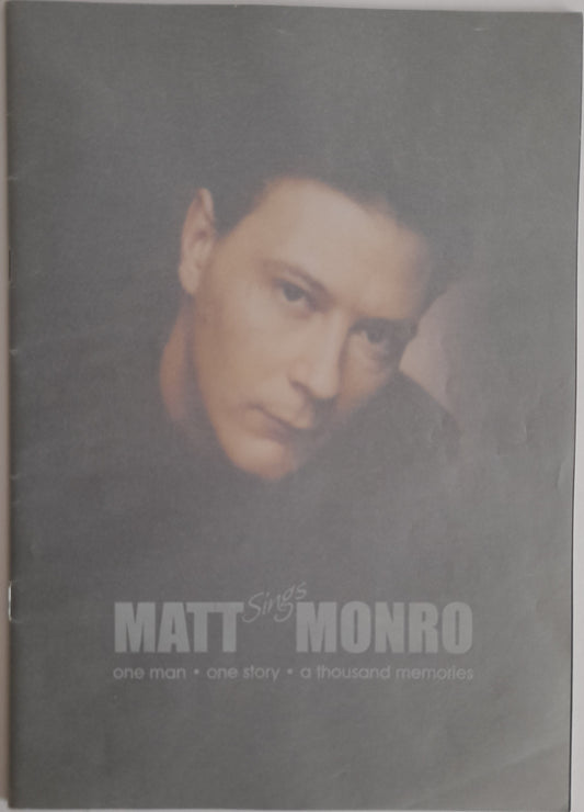 Matt Sings Monro 20th Anniversary Celebration Tour Programme