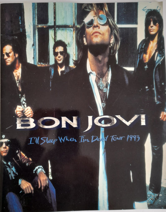 Bon Jovi I'll Sleep When I'm Dead Tour Programme 1993
