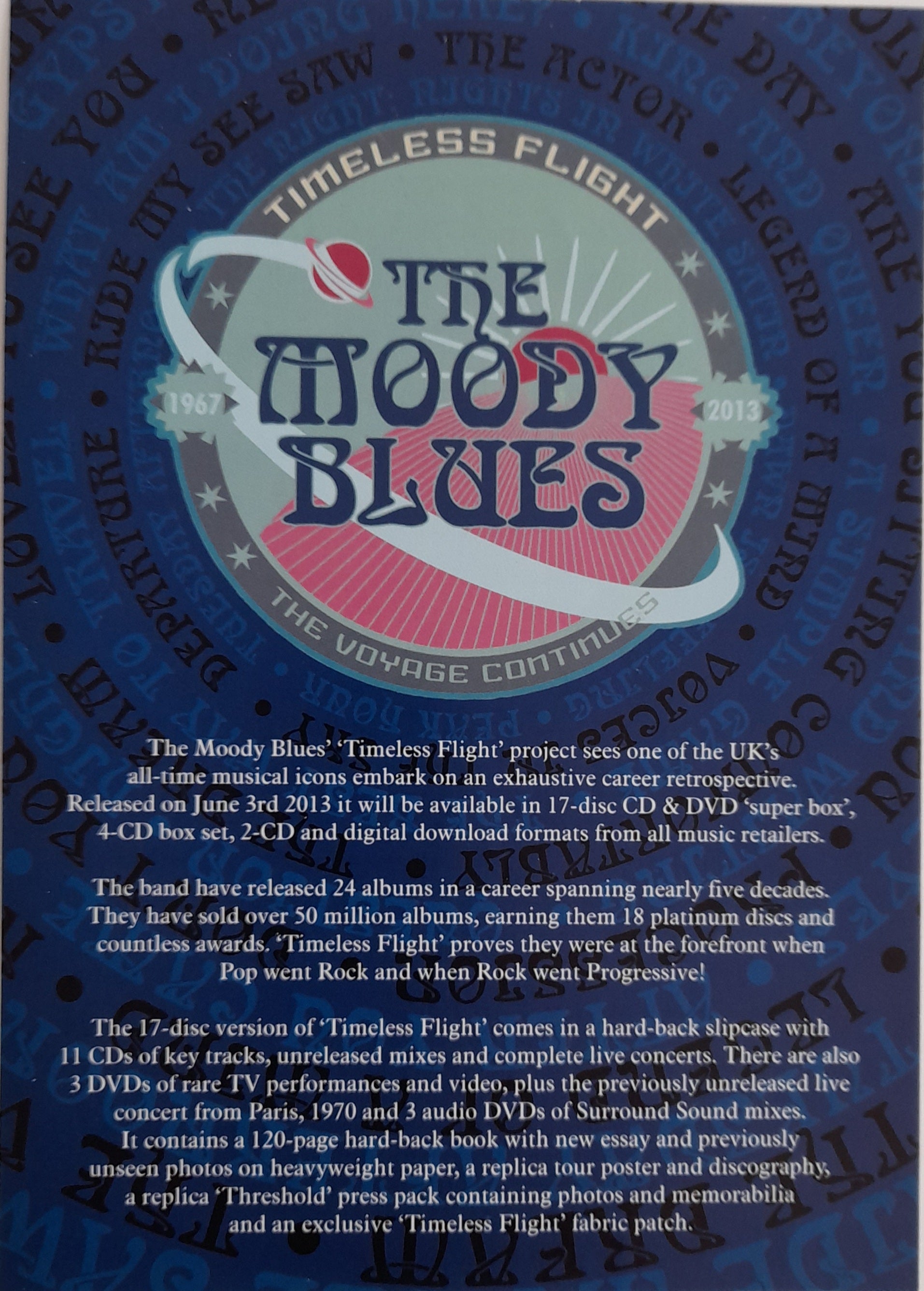 The Moody Blues Timeless Flight Tour Programme 2015