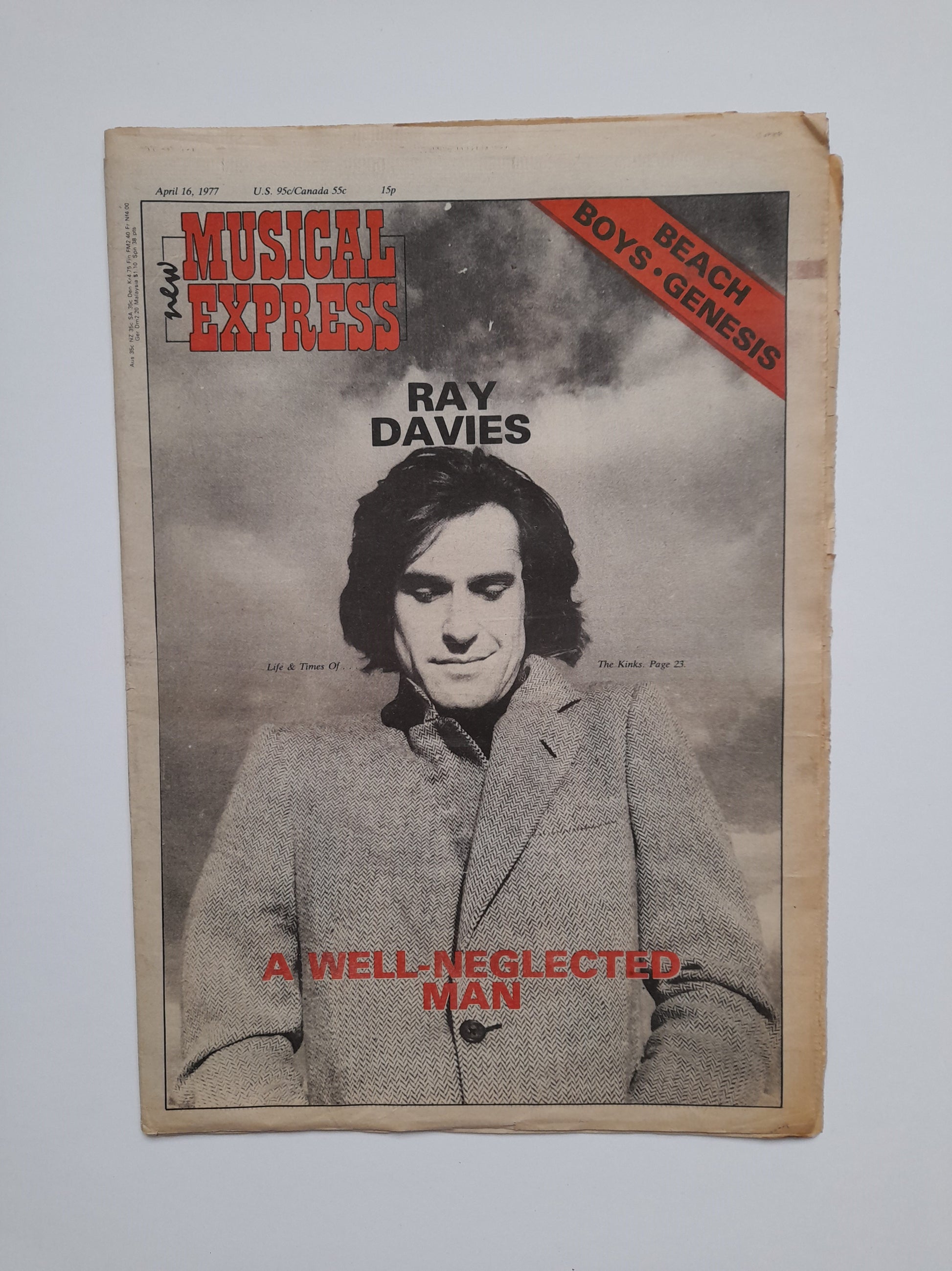 NME Magazine 16th April 1977 The Kinks, Beach Boys, Genesis, Patti Smith