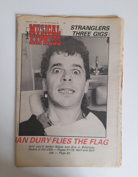 NME Magazine 15th April 1978 Stranglers, Ian Dury, Bob Dylan, Manfred Mann