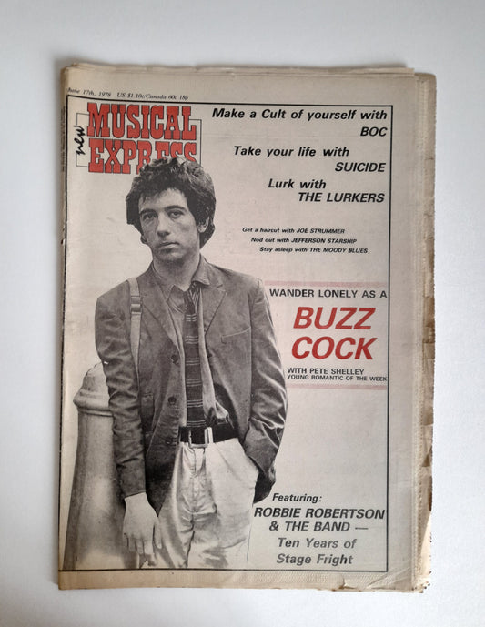 NME Magazine 17th June 1978 Blue Oyster Cult, Buzzcocks, Jefferson Starship, The Moody Blues
