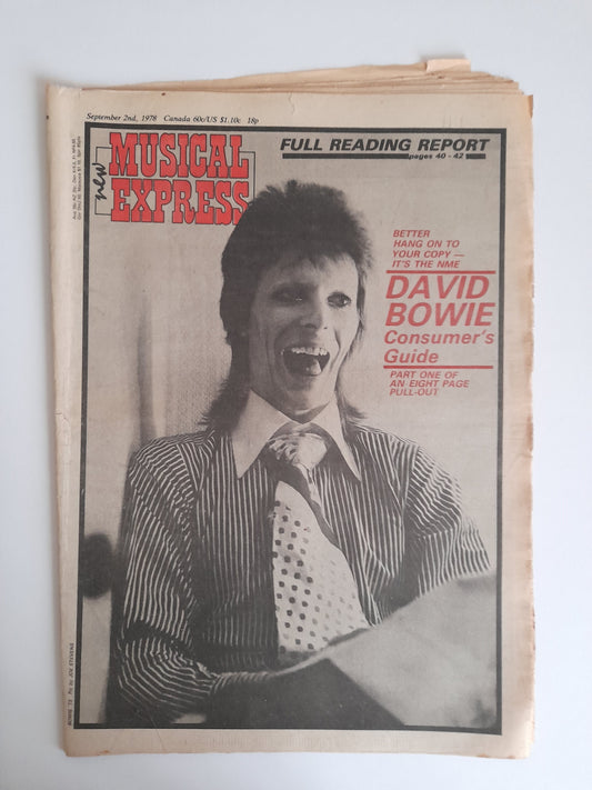 NME Magazine 2nd September 1978 David Bowie Blondie, Commodores