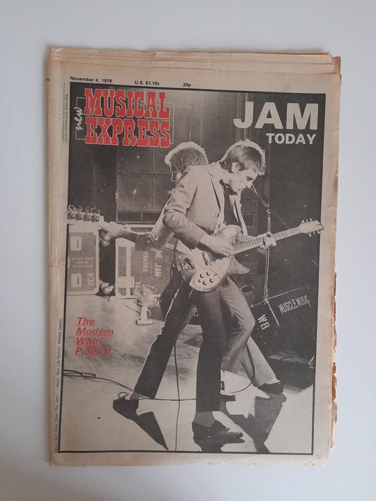NME Magazine 4th November 1978 The Jam, The Undertones, Ted Daniel