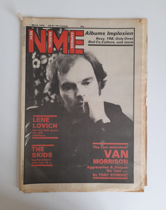 NME Magazine 10th March 1979 Van Morrison, The Skids, Lene Lovich