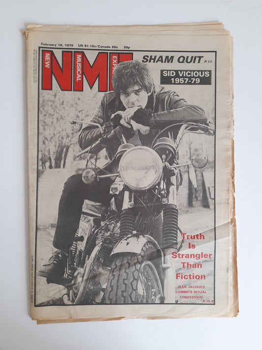NME Magazine 10th February 1979 Sid Vicious, The Stranglers, Sham 69