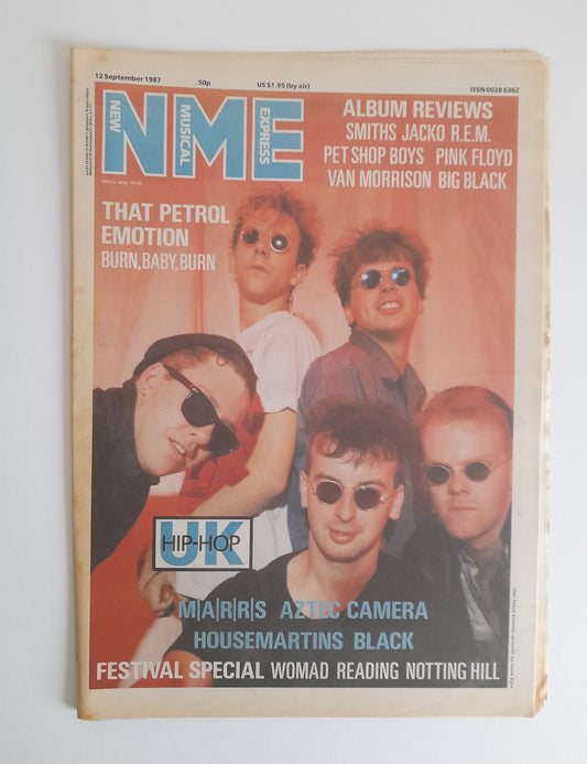 NME Magazine 12th September 1987 That Petrol Emotion, Aztec Camera, Smiths