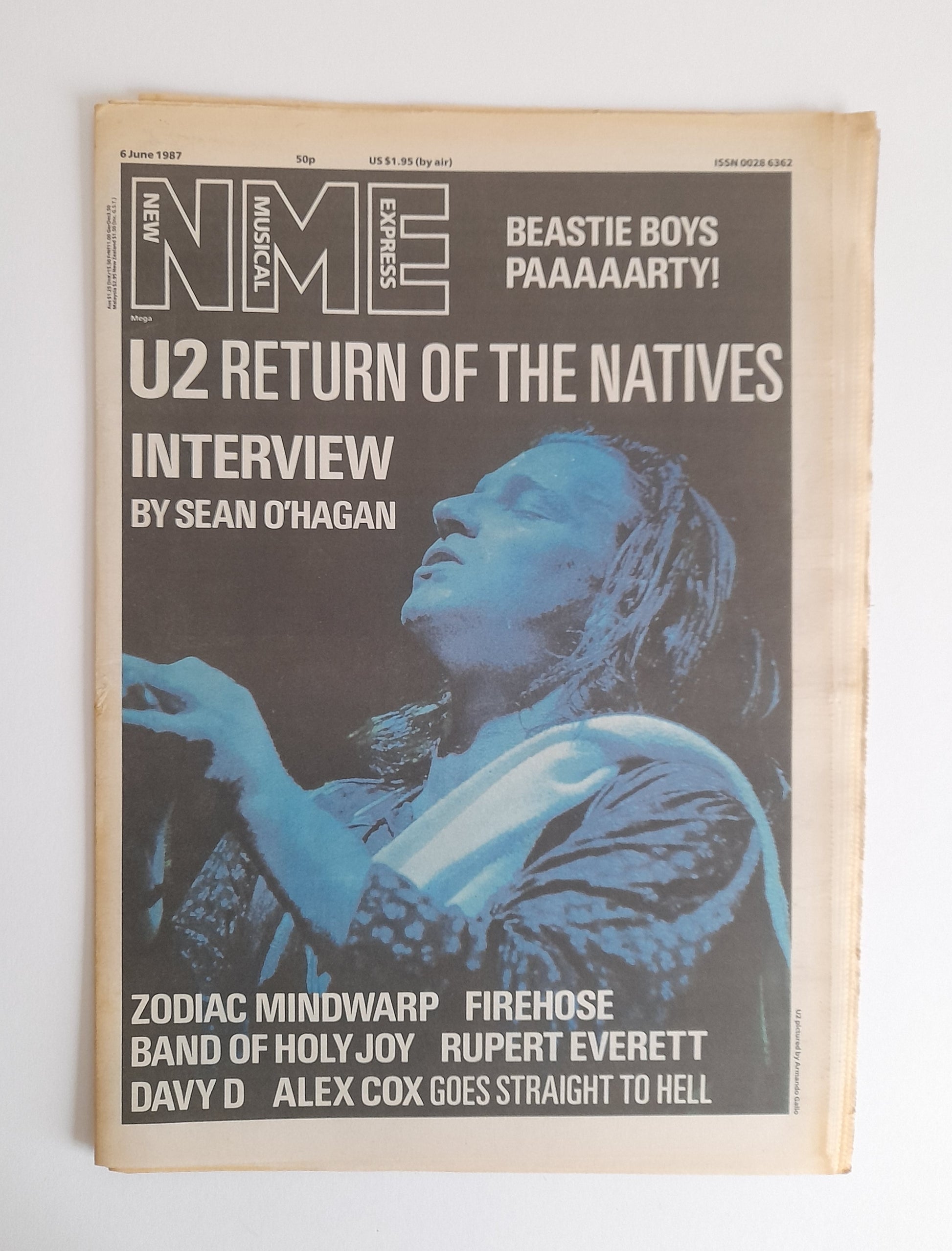 NME Magazine 6th June 1987 U2, The Beastie Boys