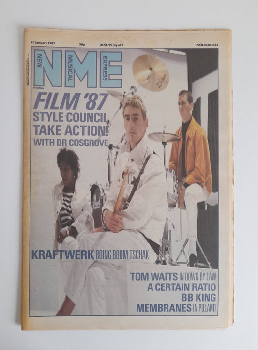 NME Magazine 10th January 1987 Style Council, Kraftwerk, Tom Waits