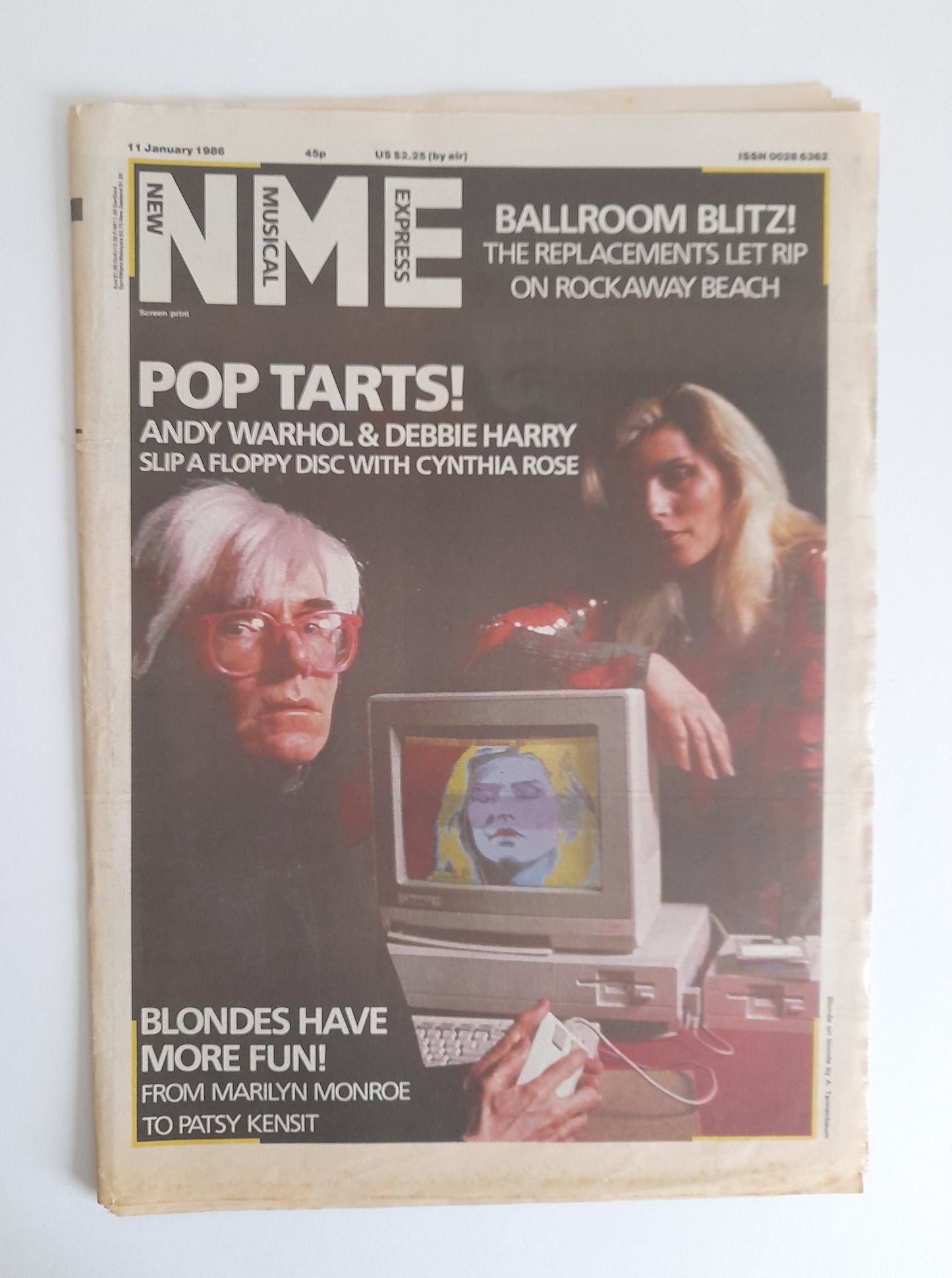 NME Magazine 11th January 1986 Debbie Harry, The Replacements