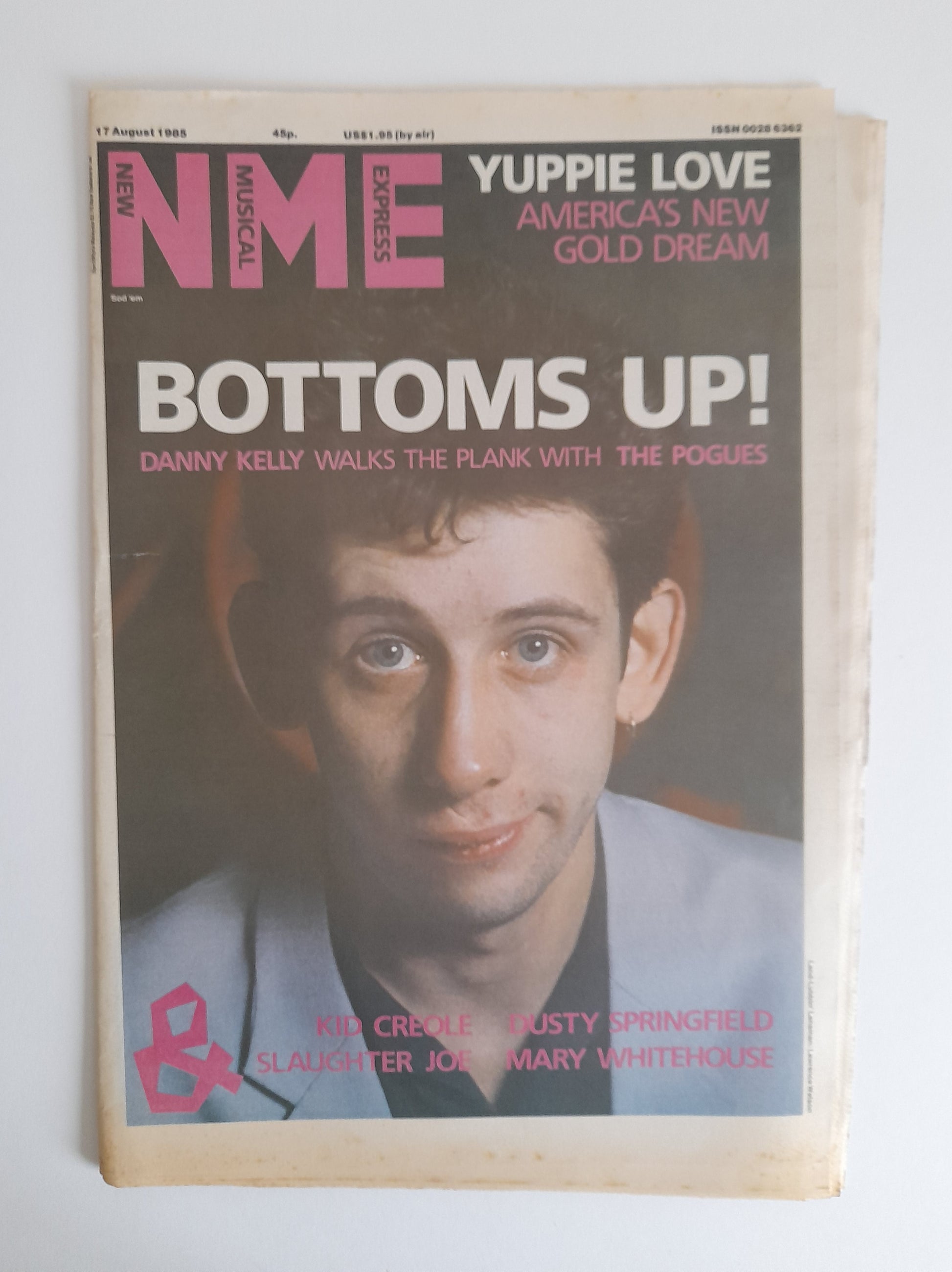 NME Magazine 17th August 1985 The Pogues, Dusty Springfield
