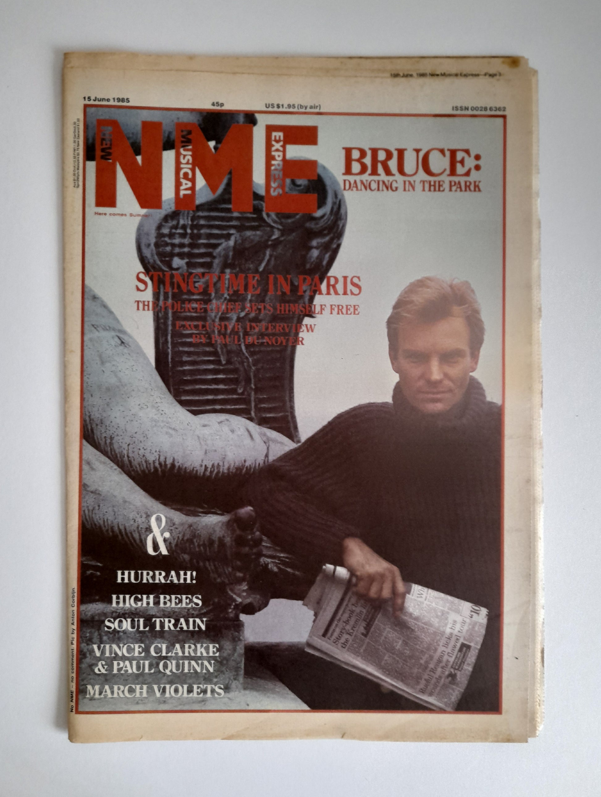 NME Magazine 15th June 1985 Sting, Vince Clarke and Paul Quinn
